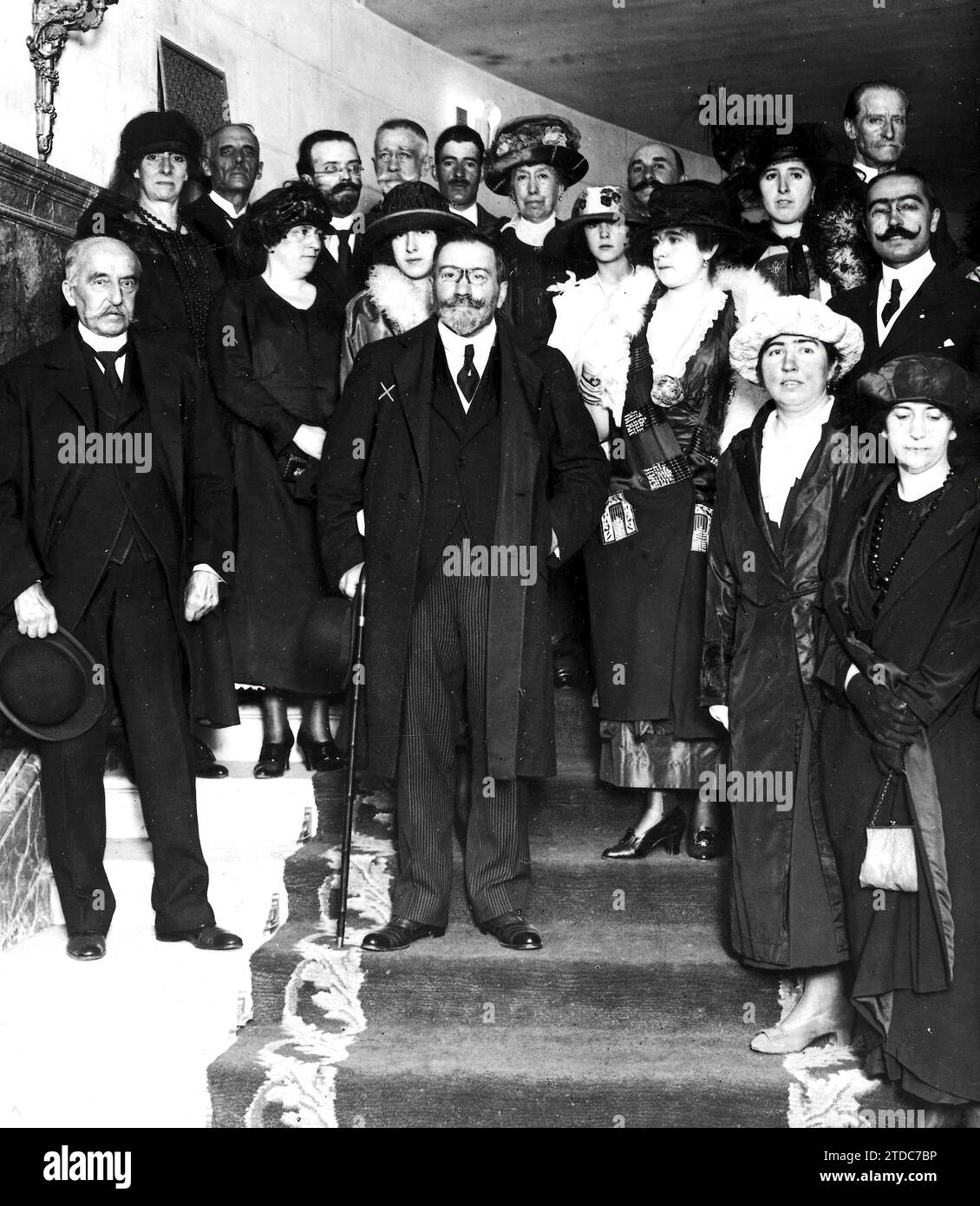 05/25/1920. Madrid. At the Royal Theater. The illustrious Speaker, Don Juan Vázquez Mella (X), after the interesting conference he gave the day before yesterday. Credit: Album / Archivo ABC / José Zegri Stock Photo