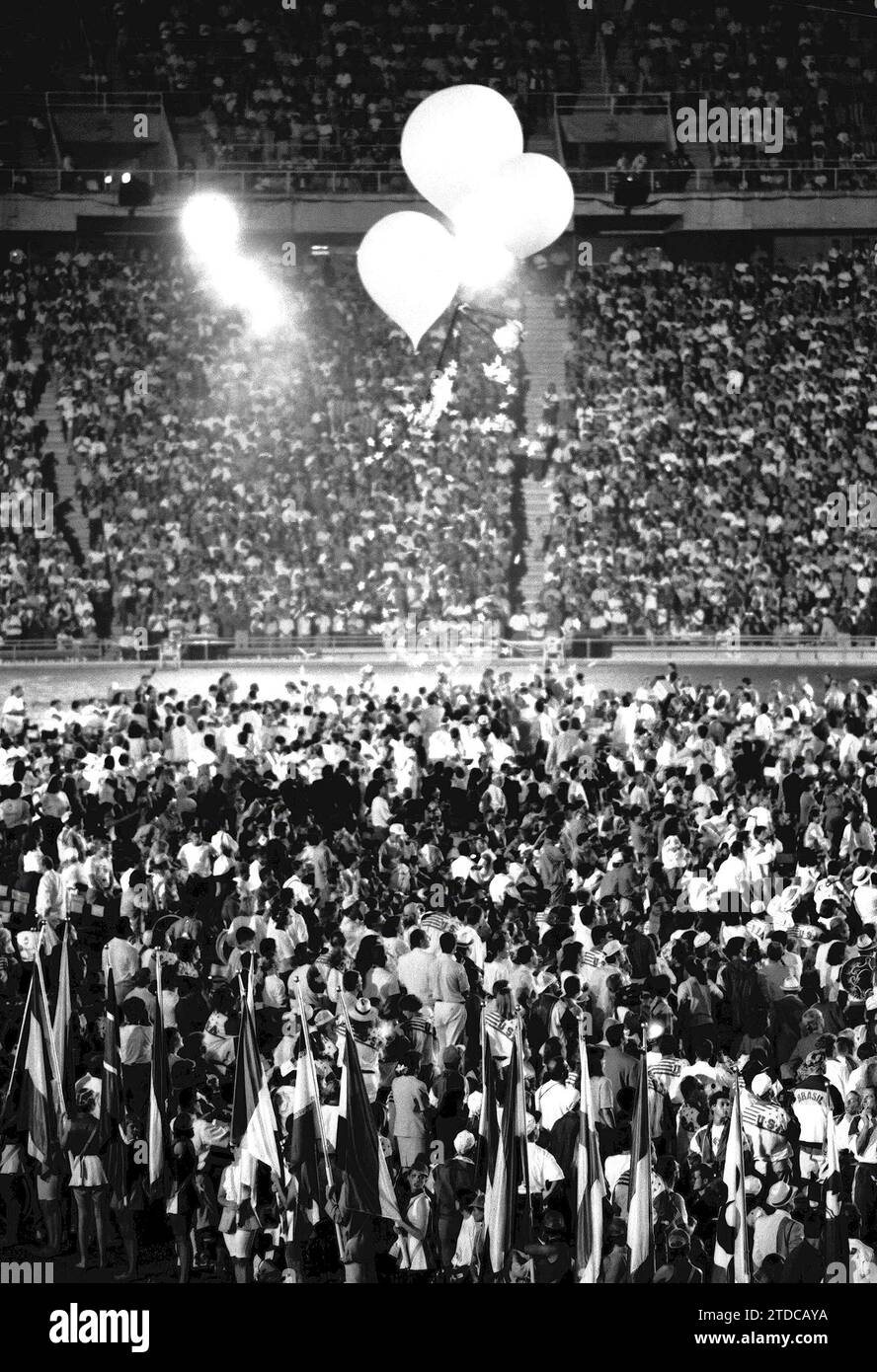 Barcelona..September 1992..Paralympic Games...Photo Jordi Romeu...Archdc..Closing ceremony. Credit: Album / Archivo ABC / Jordi Romeu Stock Photo