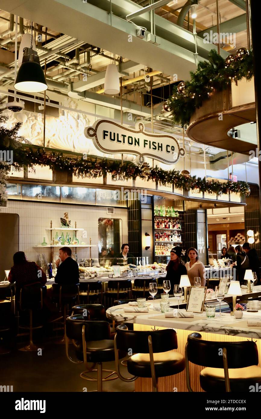 Restaurant inside the historic Tin Building at South Street Seaport in