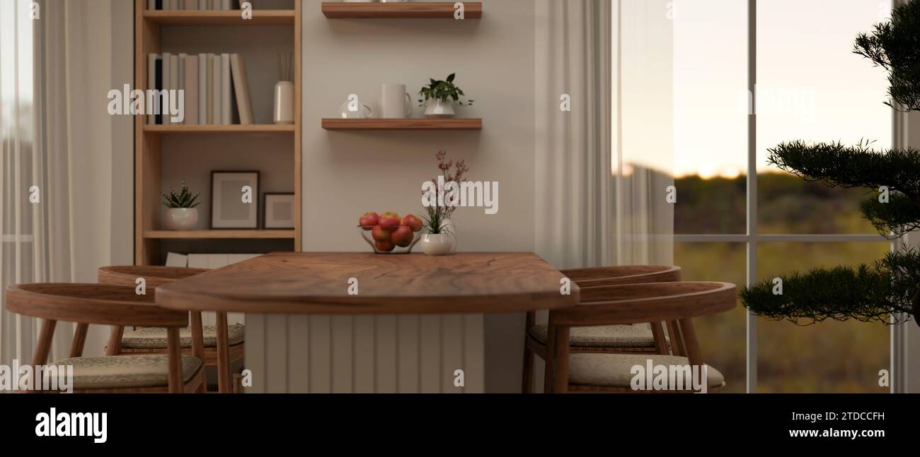 Picture Idea: Interior Design Of A Comfortable Scandinavian Dining Room With A