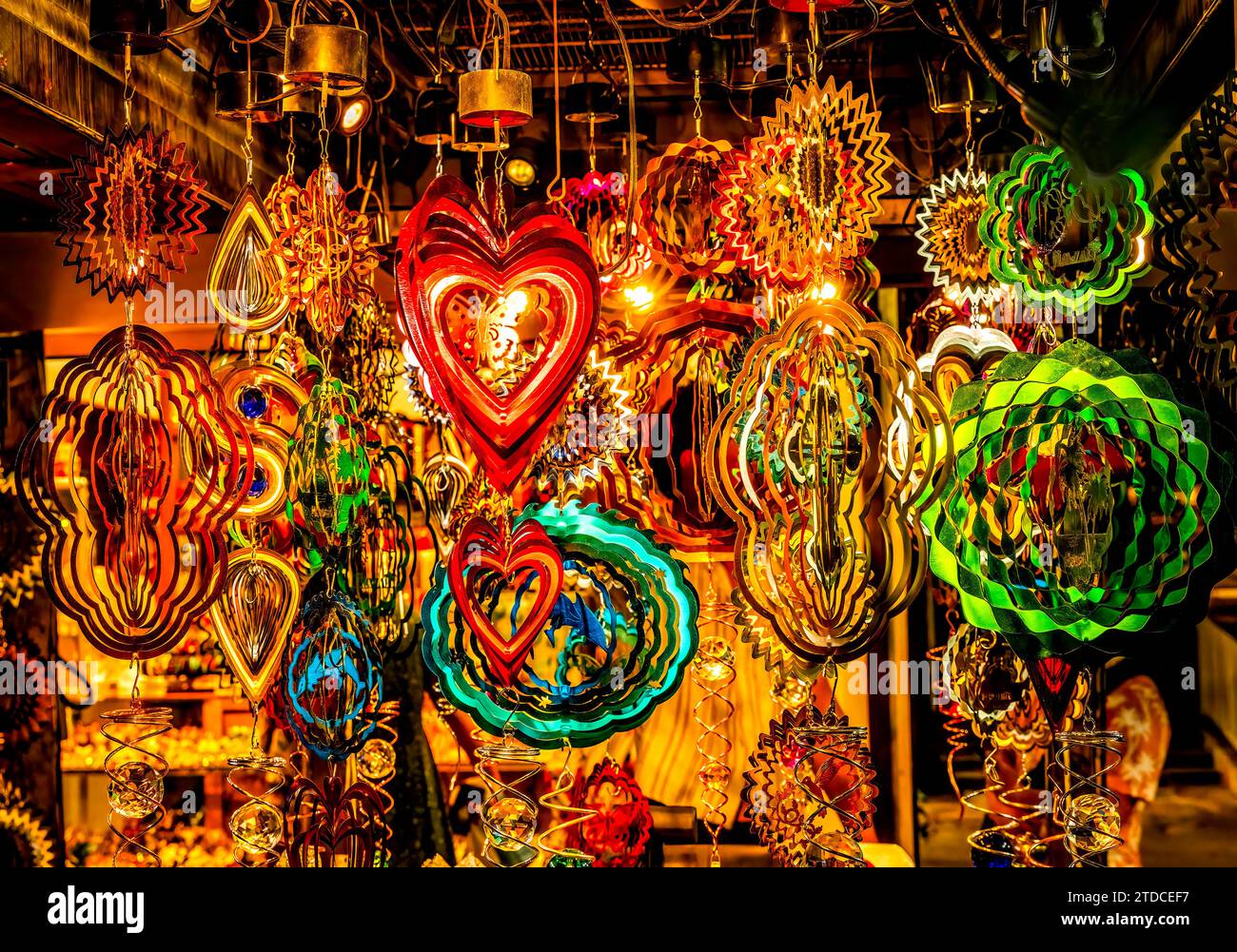 Colorful Wind Spinners Decorations Whirligigs Lights Building Waikiki