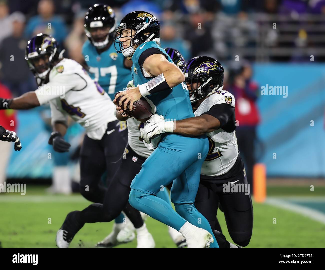 Jacksonville, FL, USA. 17th Dec, 2023. Jacksonville QB Trevor Lawrence