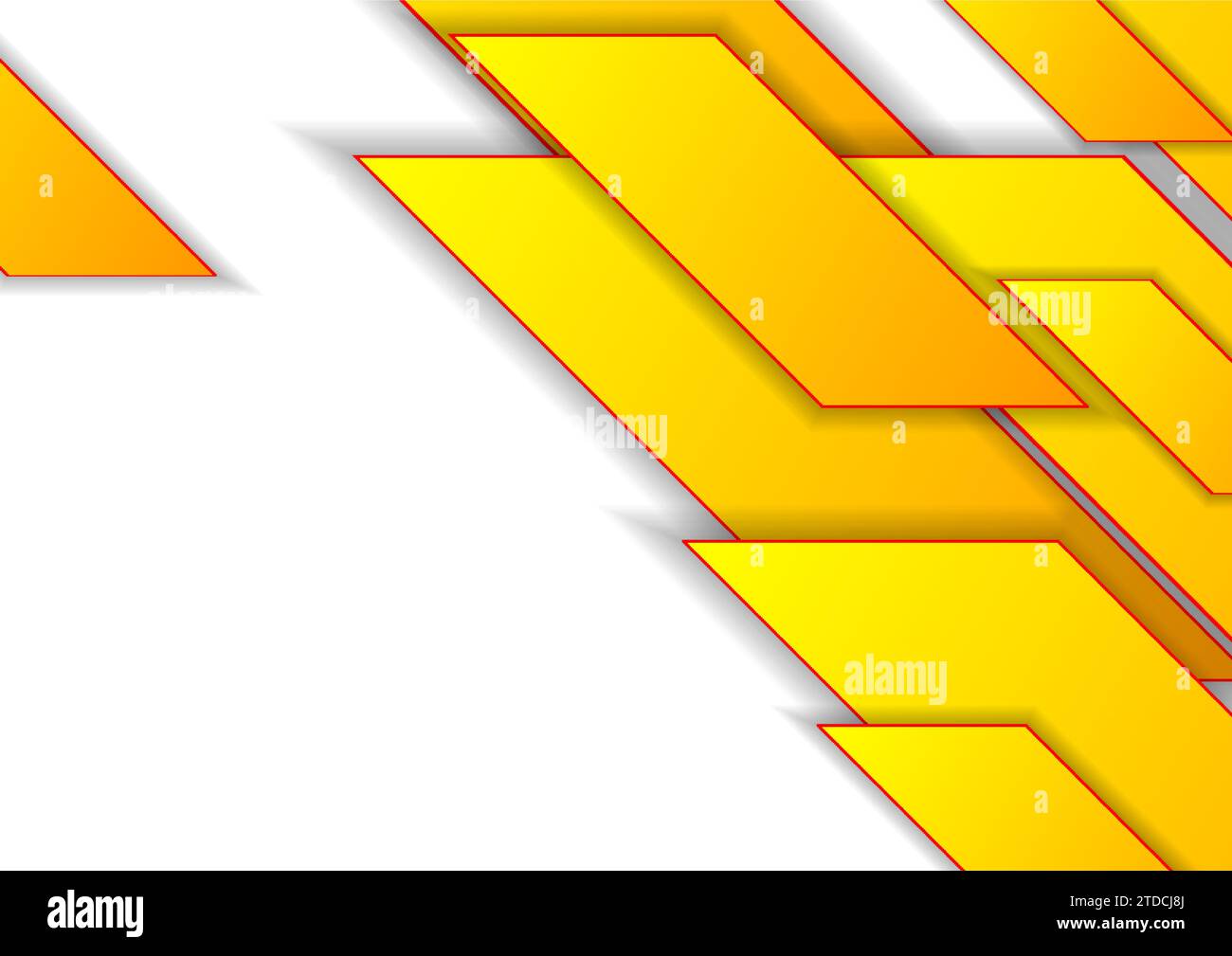 Bright orange and yellow tech geometric background. Vector graphic ...