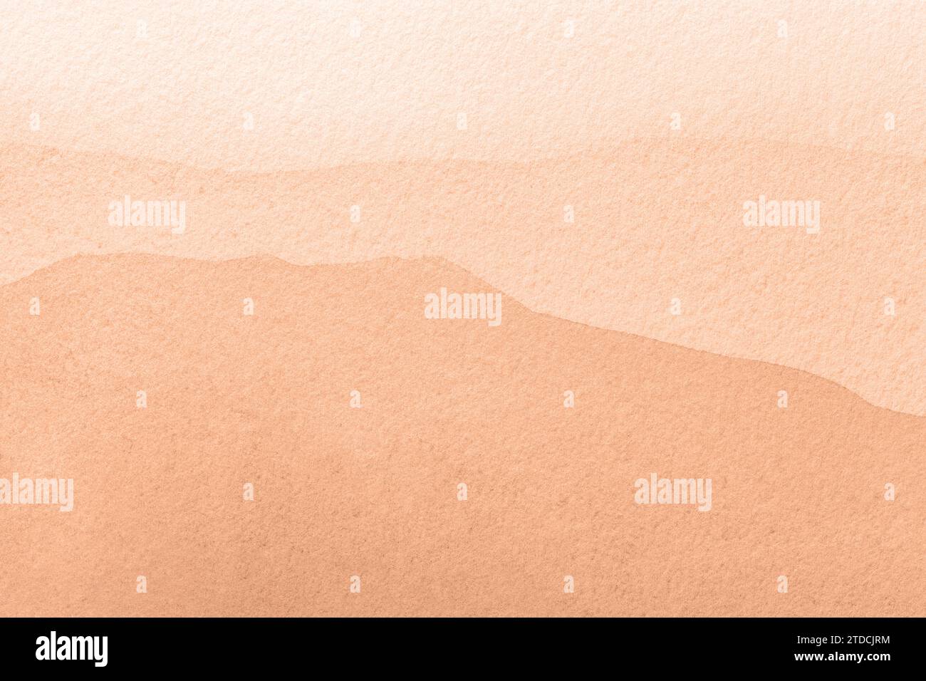 Color of the year 2024 peach fuzz. Abstract light coral art background. Watercolor painting on canvas with soft beige wavy gradient. Texture backdrop. Stock Photo