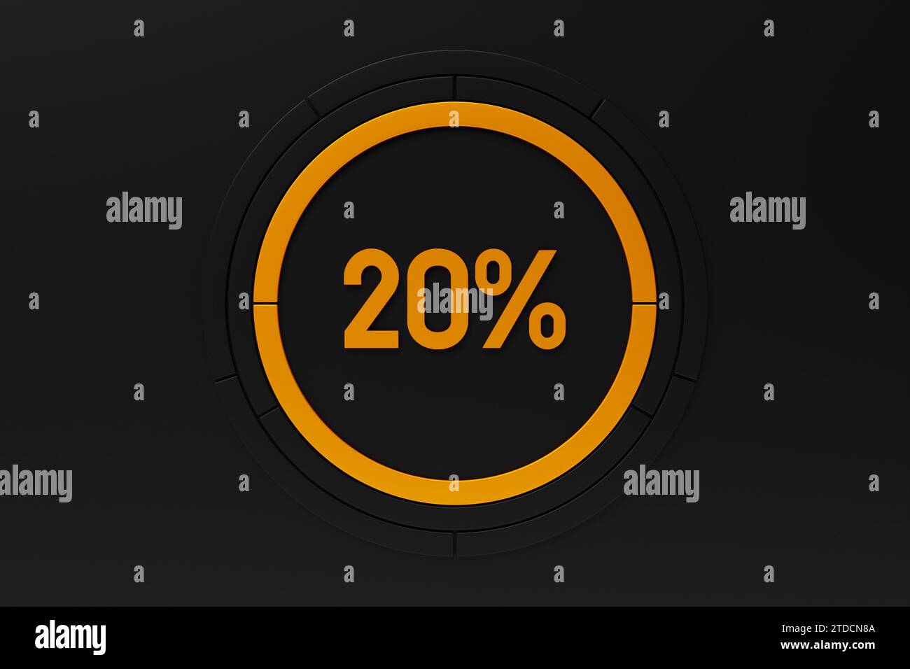 3d illustration of an indicator showing high risk. Normal risk concept ...