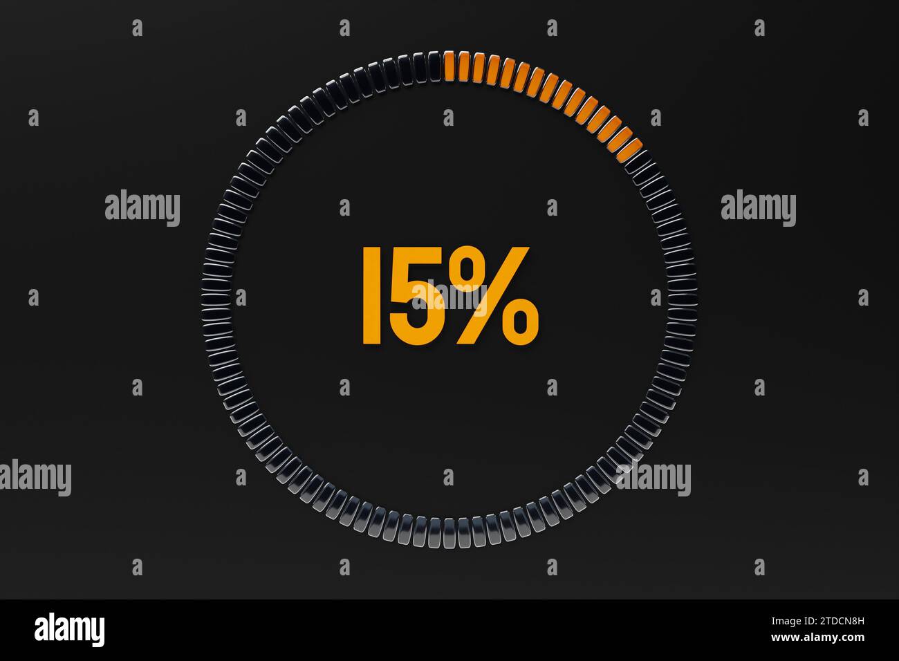 3d illustration of an indicator showing high risk. Normal risk concept ...