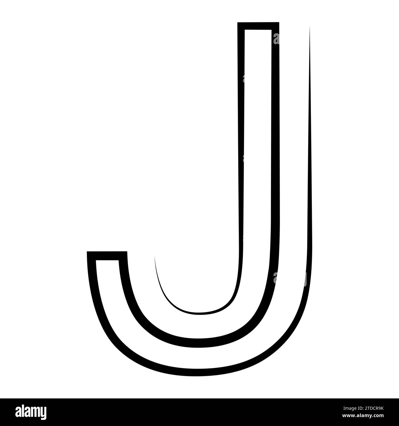 J logo studio, letter j one line icon logotype font Stock Vector Image ...