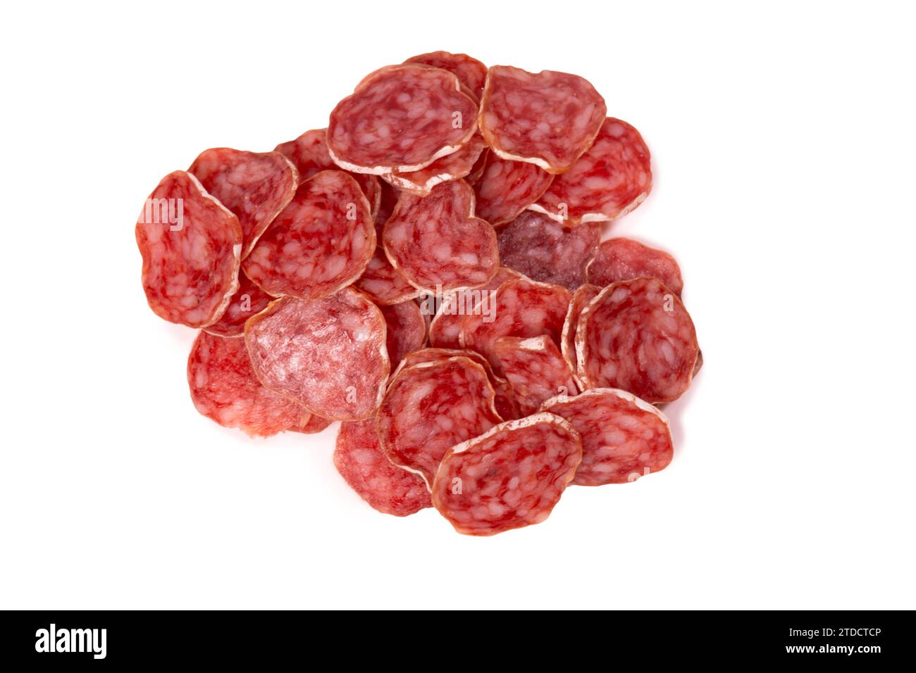 https://c8.alamy.com/comp/2TDCTCP/tasty-salami-slices-isolated-on-a-white-background-2TDCTCP.jpg