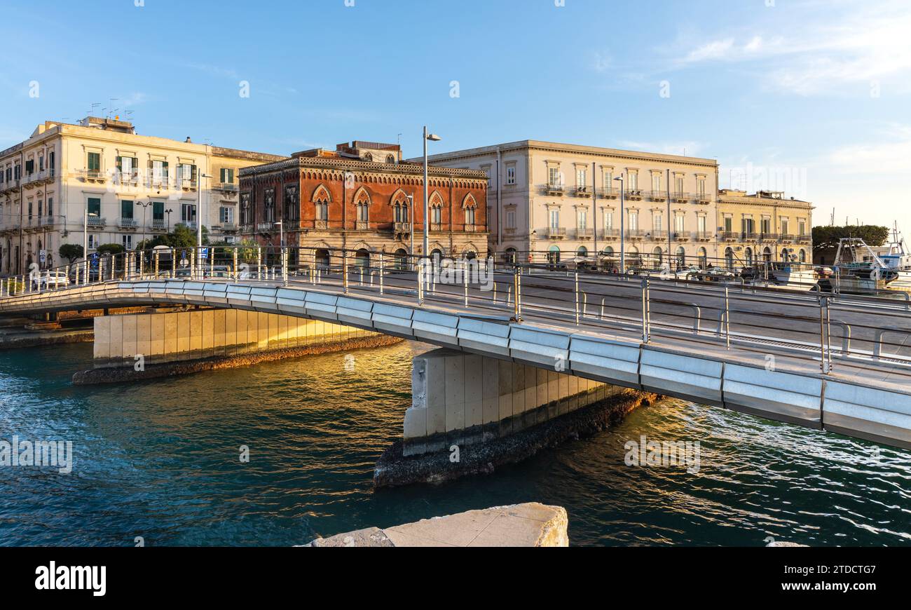 Syracuse, Sicily, Italy February 16, 2023 Ortigia island with