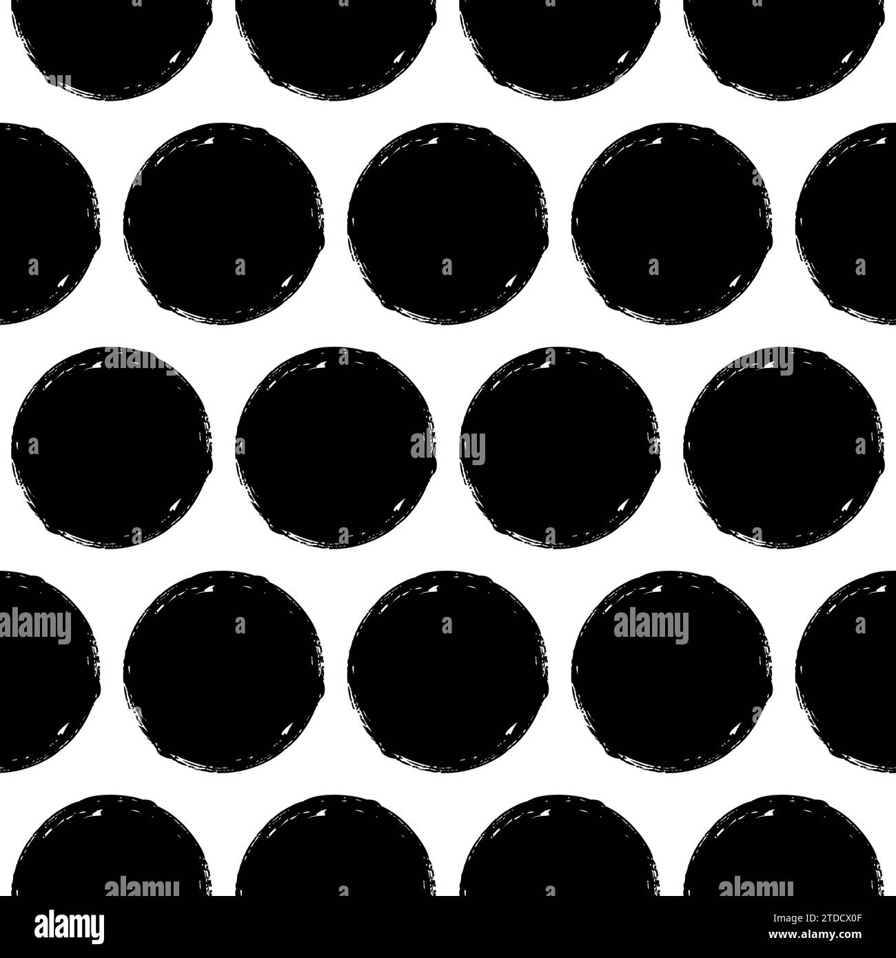 Balck Round Pattern Seamless pattern with grunge circles. Geometric graphic design element ...