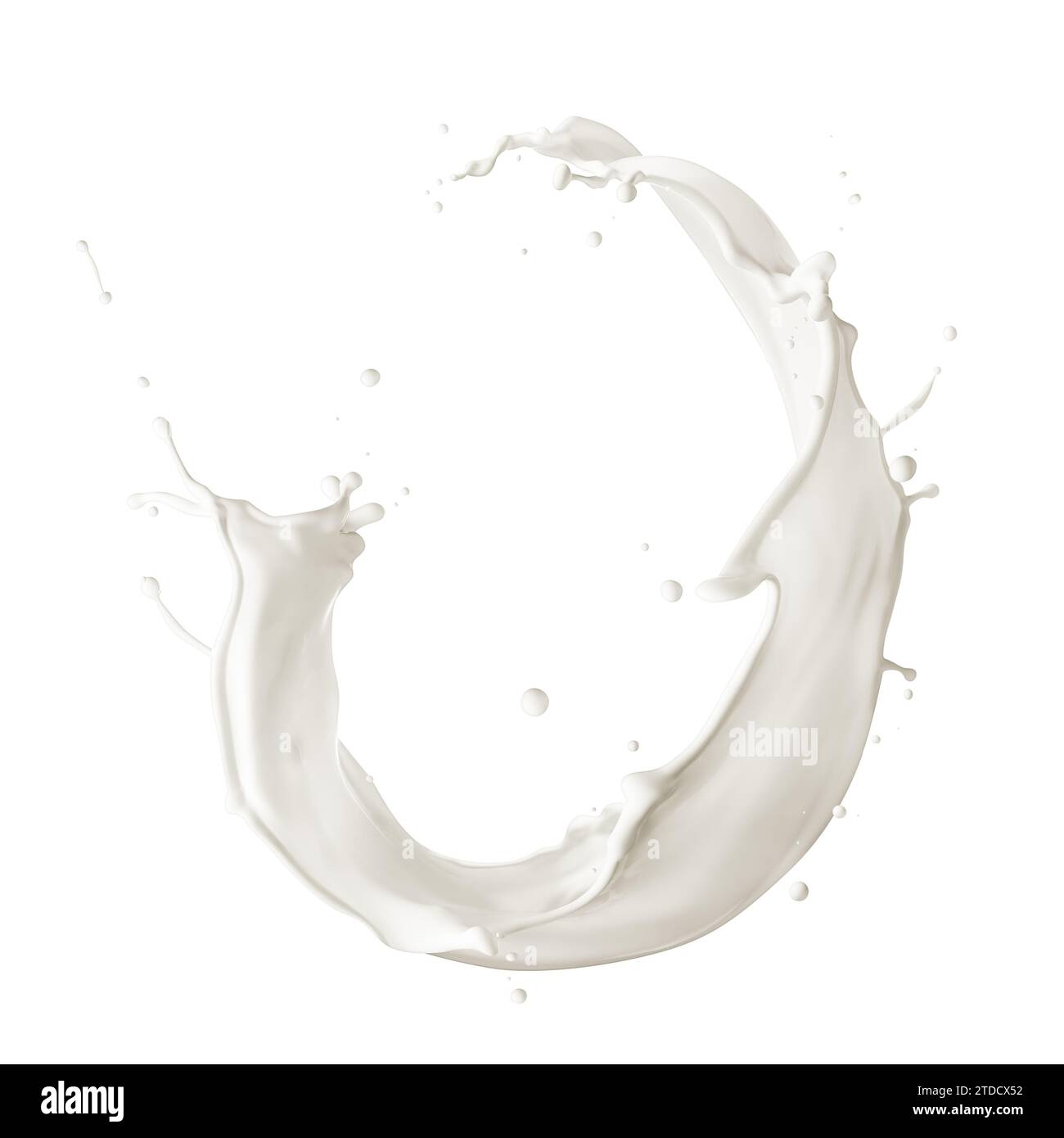 Milk splash isolated on white background Stock Photo - Alamy