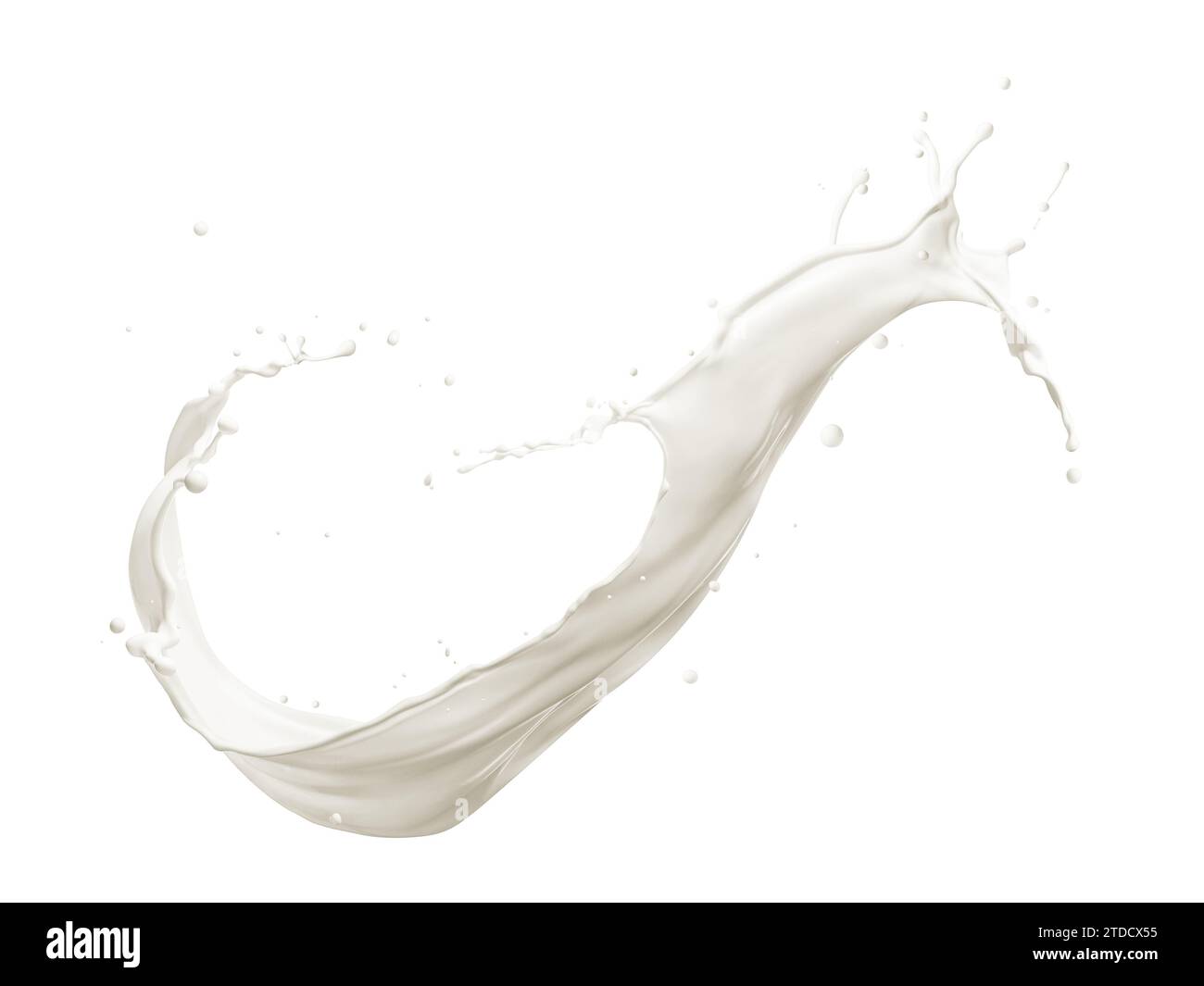 Milk splash isolated on white background Stock Photo