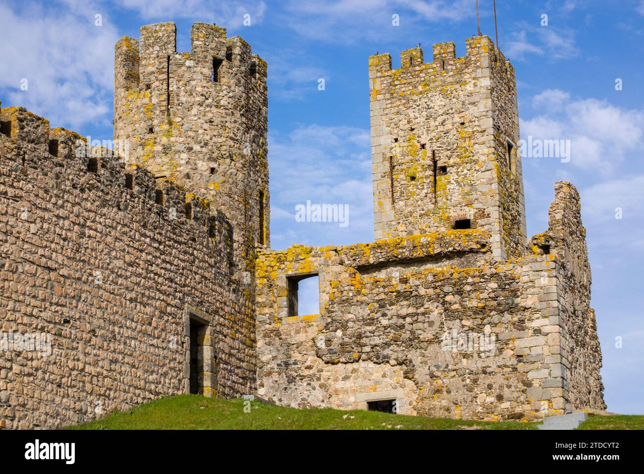 castillo medieval, Arraiolos, Distrito de Évora, Alentejo , Portugal Stock Photo