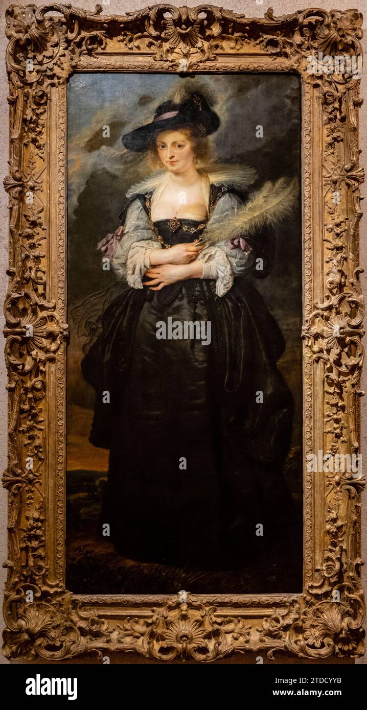 retrato de Helena Fourment, Rubens, Peter Paul, Flandes, 1630-1632, oleo sobre madera, Fundación Calouste Gulbenkian,  («Fundação Calouste Gulbenkian» Stock Photo