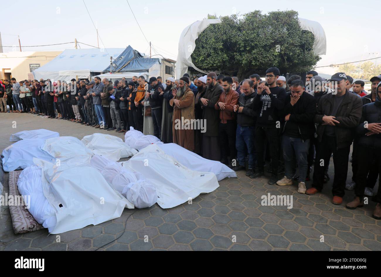 Palestinian People Attend The Funeral Prayer For The Palestinians Died ...