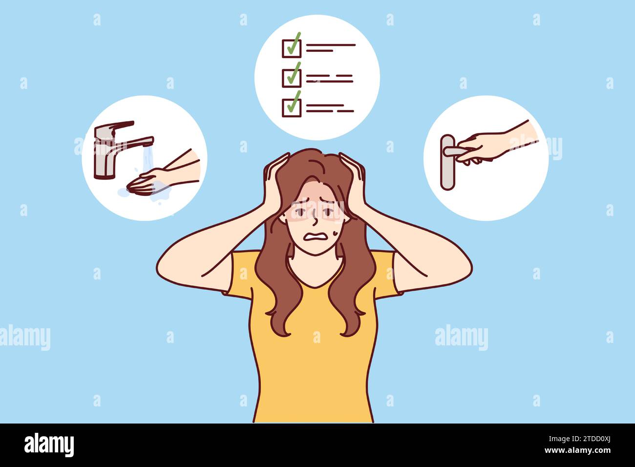 Obsessive compulsive syndrome Stock Vector Images - Alamy