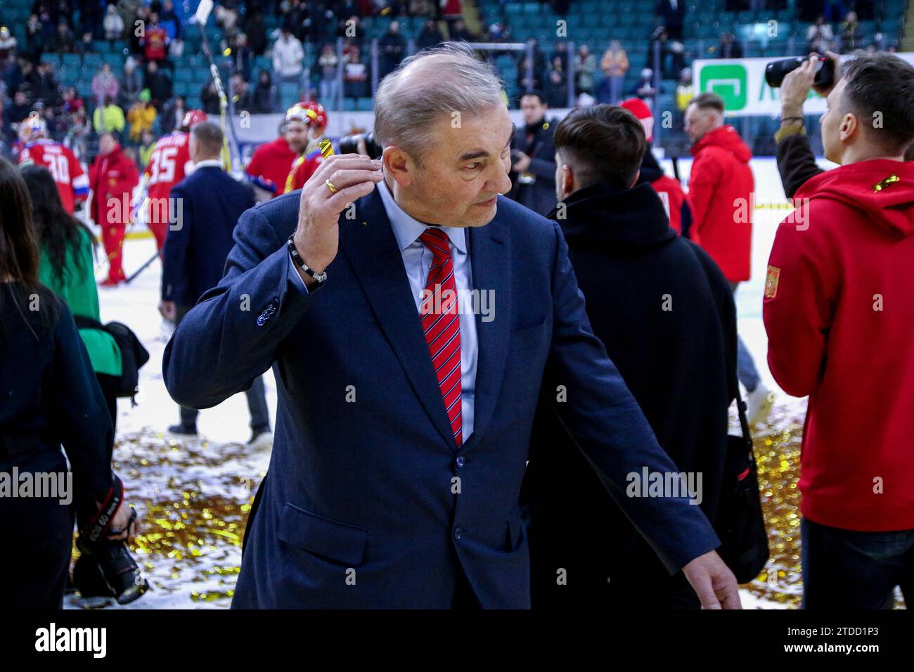 President of the Russian Hockey Federation, Vladislav Tretiak seen at ...