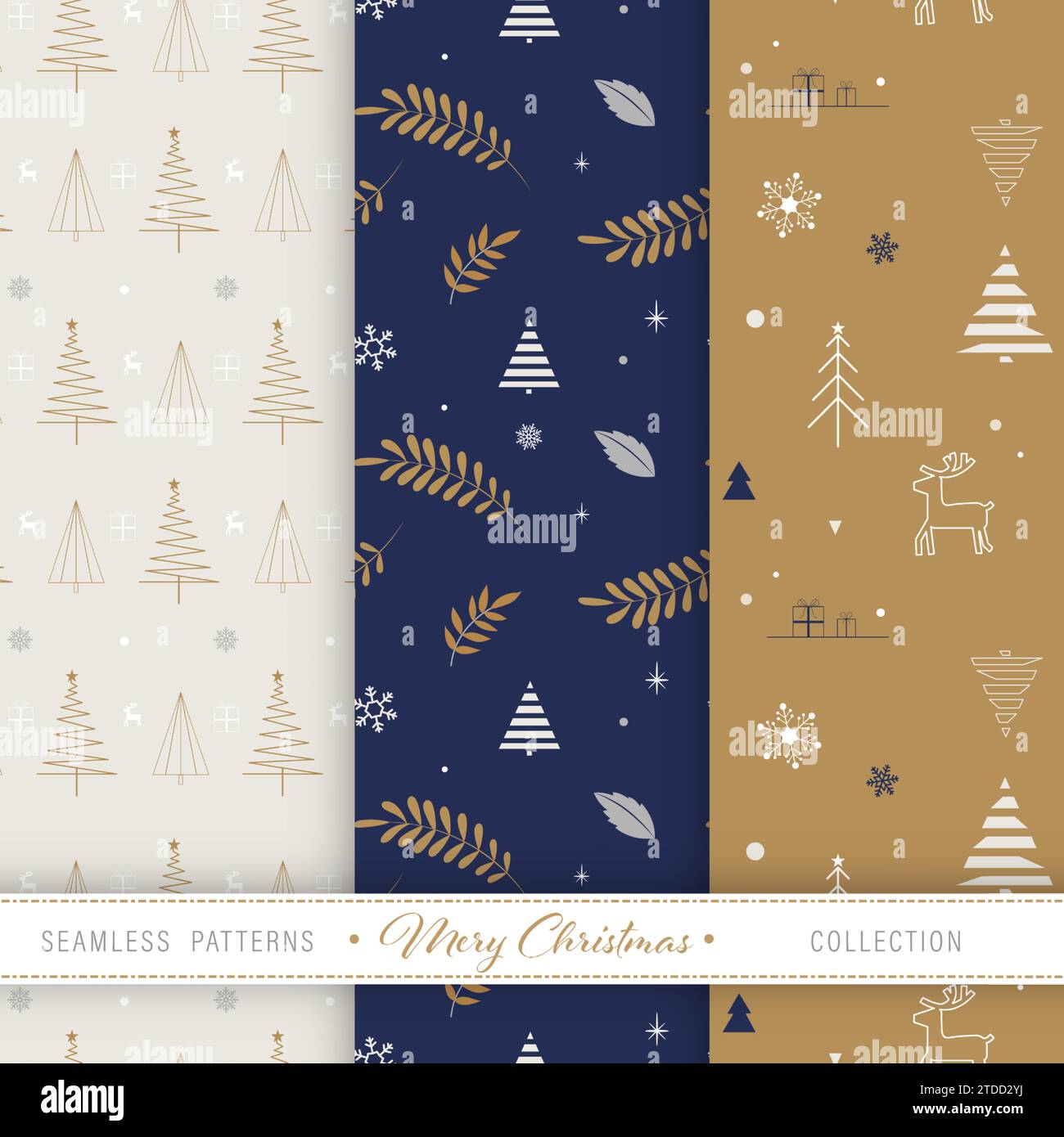 Christmas pattern seamless design for gift wrapping paper collection ...