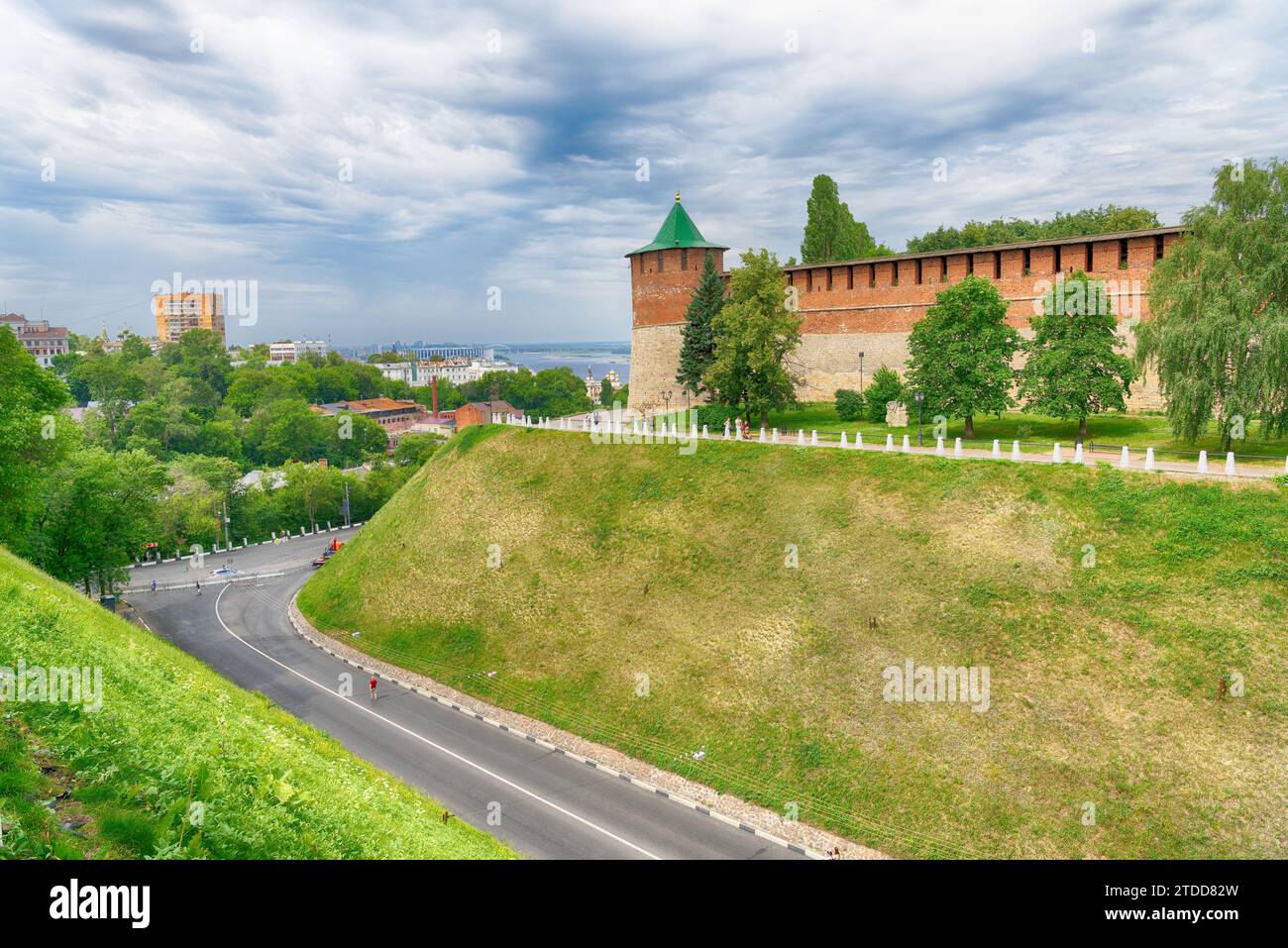 Ancient walls of the Kremlin in Nizhny Novgorod, Russia Stock Photo