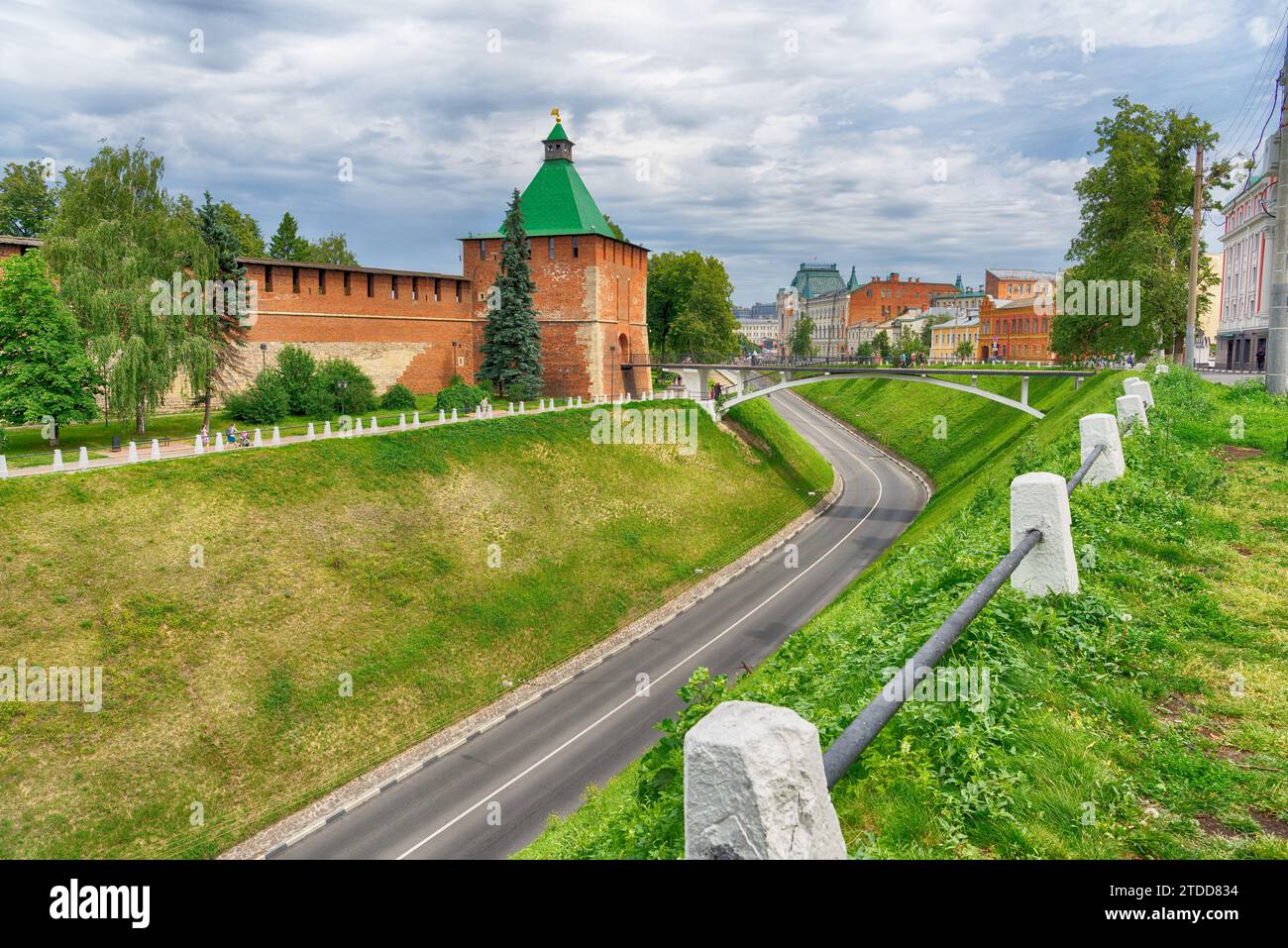 Ancient walls of the Kremlin in Nizhny Novgorod, Russia Stock Photo