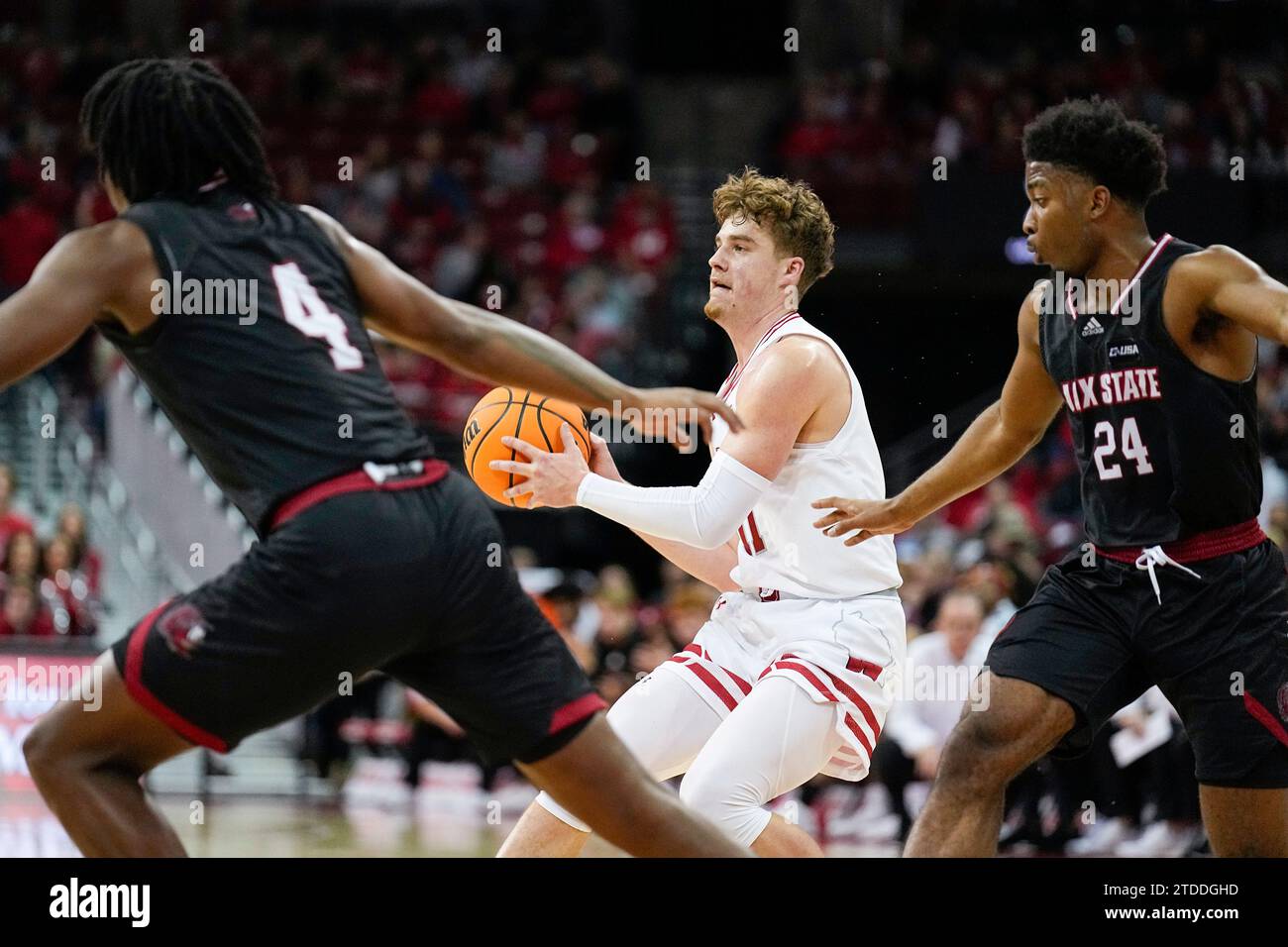 Wisconsin's Max Klesmit (11) against Jacksonville State's Marcellus