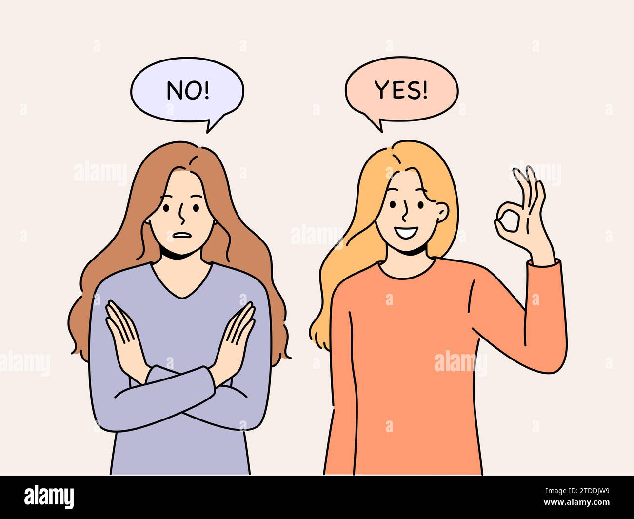 Agreement answering Stock Vector Images - Alamy