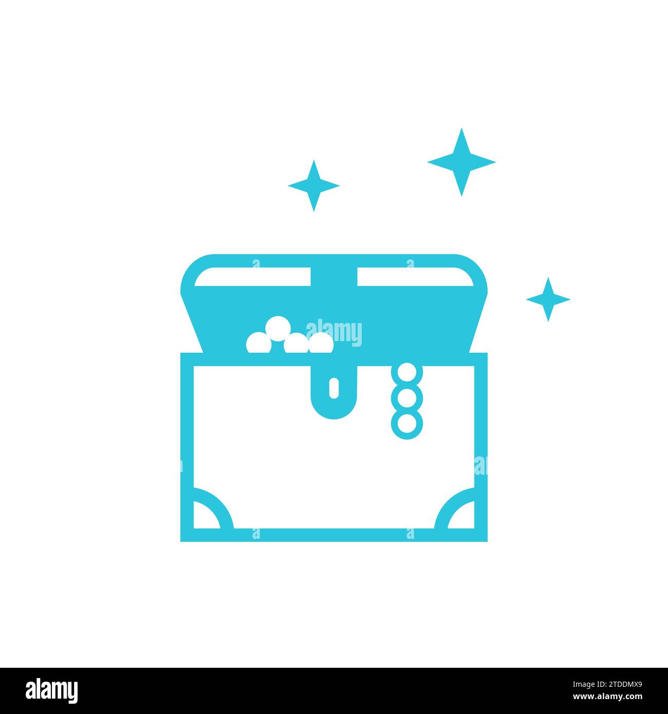 Treasure chest icon. From blue icon set. Stock Vector