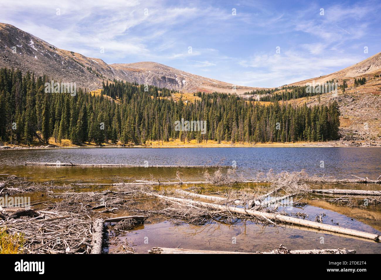Hartenstein Lake in the Collegiate Peaks Wilderness, Colorado Stock Photo