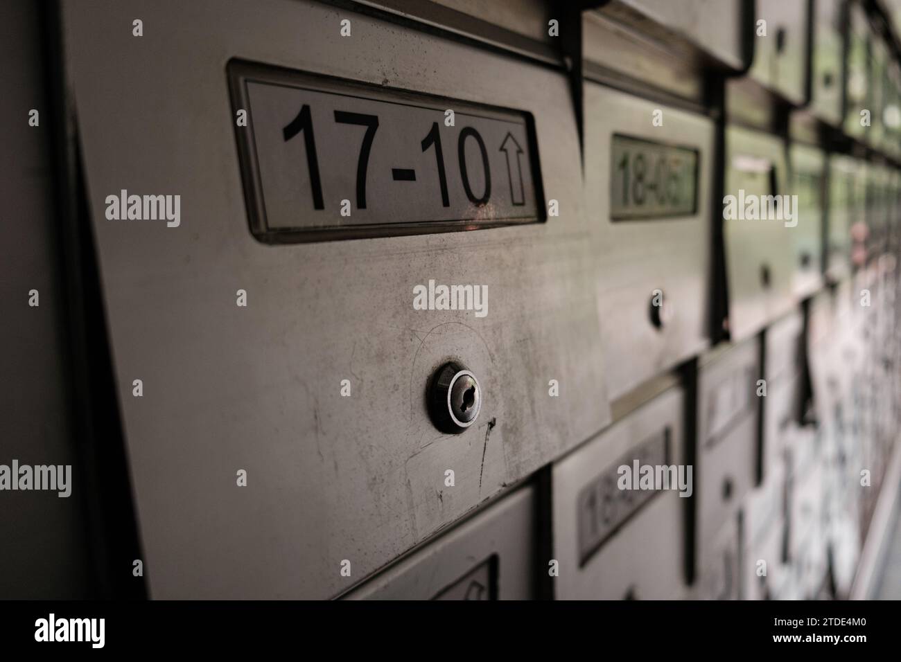 Vintage Apartment Building Letterbox Unit Number Stock Photo Alamy