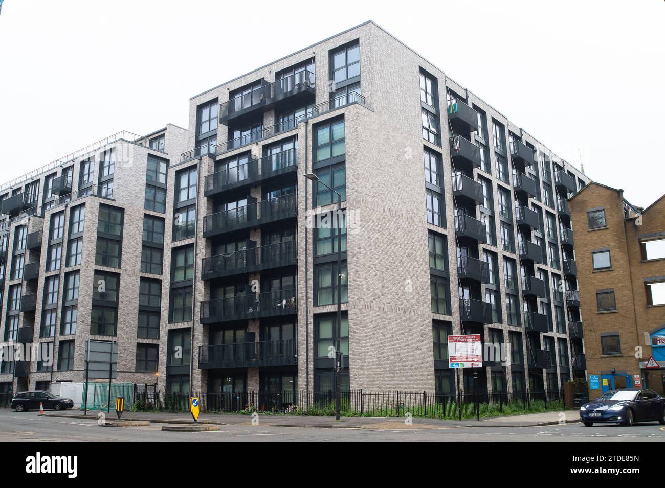 Slough, Berkshire, UK. 16th December, 2023. Slough has recently been named Britain's ugliest town and also the unhealthiest town. Ugly high rise blocks of flats are springing up around the town. Slough Borough Council are effectively bankrupt and have been selling off a number of sites and buildings across the town. Credit: Maureen McLean/Alamy Stock Photo