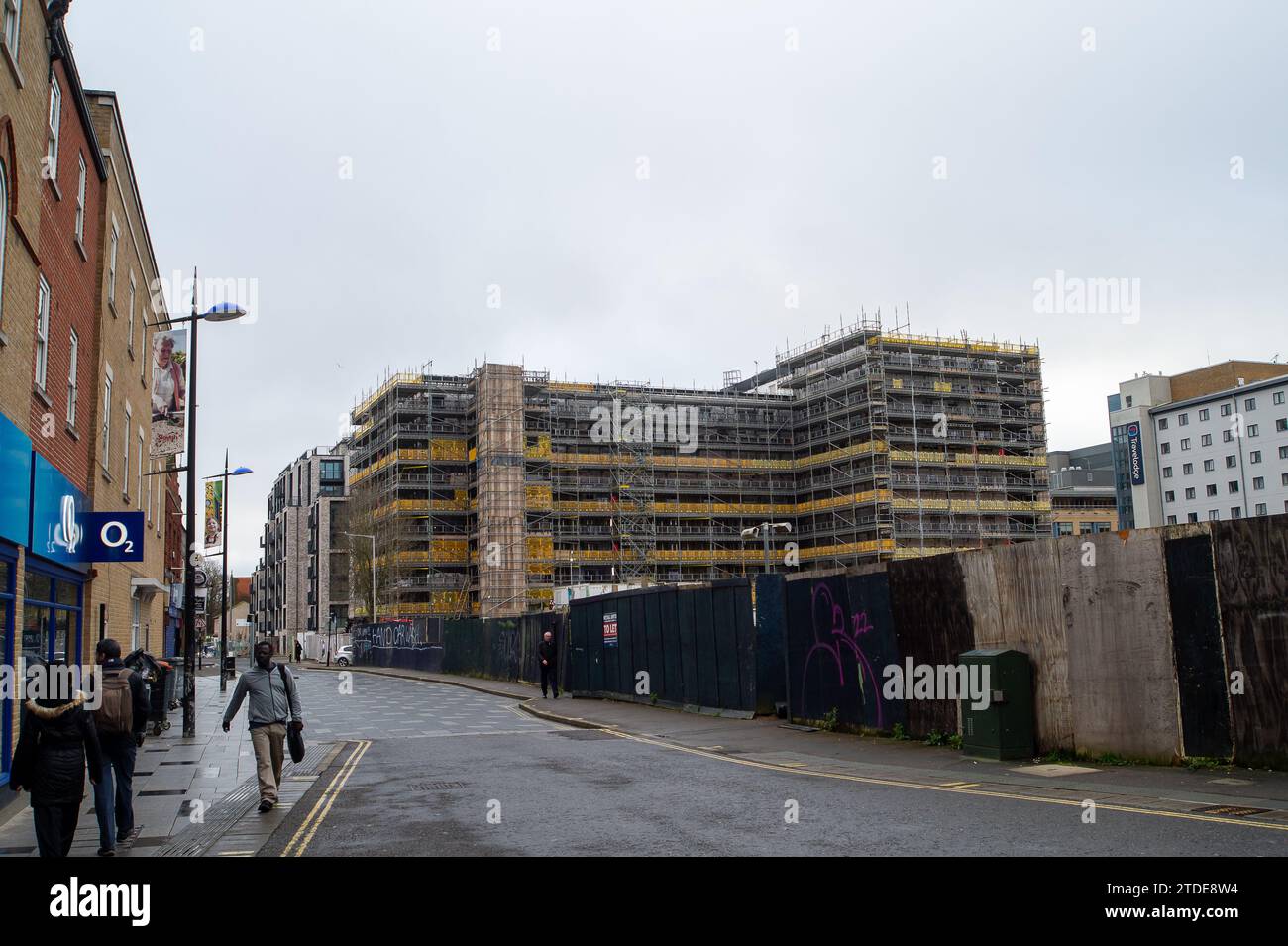 Slough, Berkshire, UK. 16th December, 2023. Slough has recently been named Britain's ugliest town and also the unhealthiest town. Ugly high rise blocks of flats are springing up around the town. Slough Borough Council are effectively bankrupt and have been selling off a number of sites and buildings across the town. Credit: Maureen McLean/Alamy Stock Photo