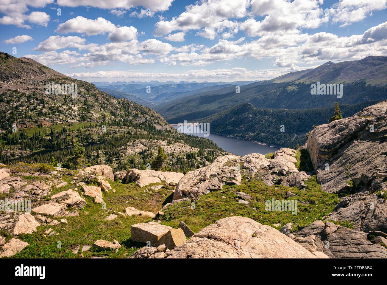 Homestake reservoir in the Holy Cross Wilderness, Colorado Stock Photo