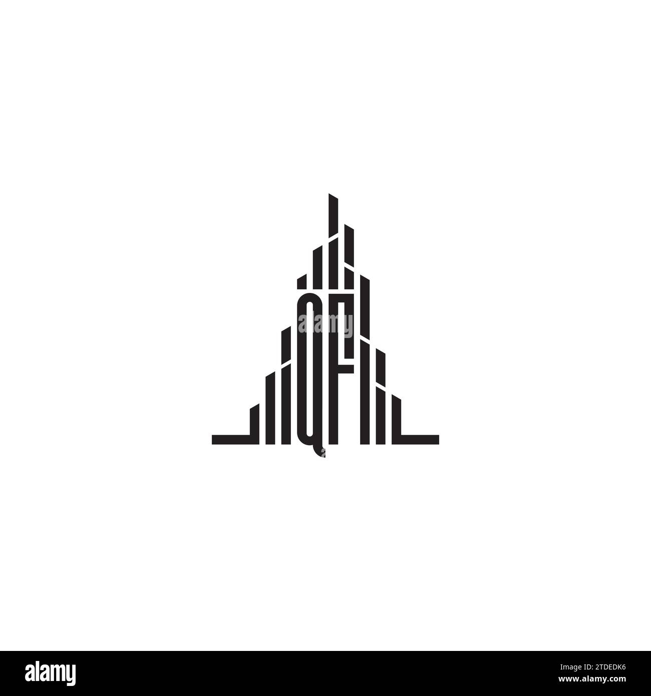 QF skyscraper initial logo concept in high quality professional design ...