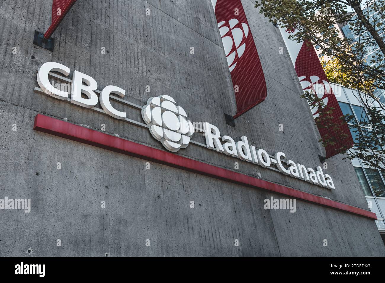 Vancouver, Canada July 1,2023 View of CBC Vancouver Television