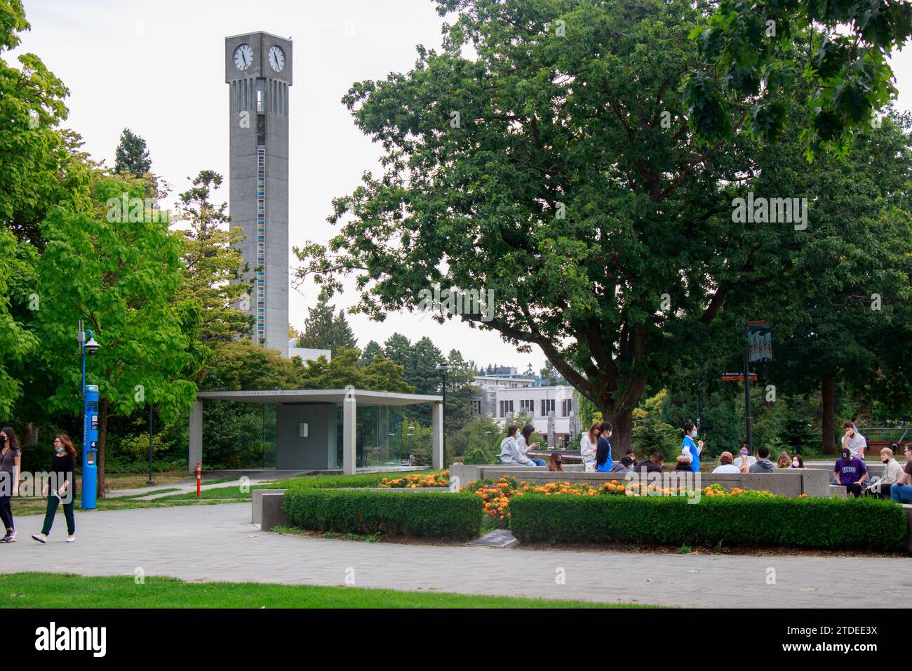 Vancouver, Canada September 3,2021 View of UBC Clock Tower and