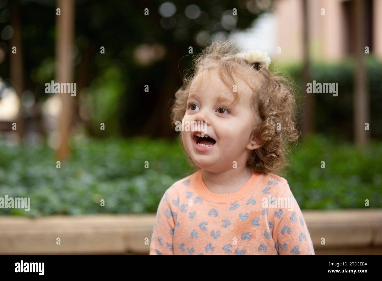 Cheerful caucasian girl years looking hi-res stock photography and ...