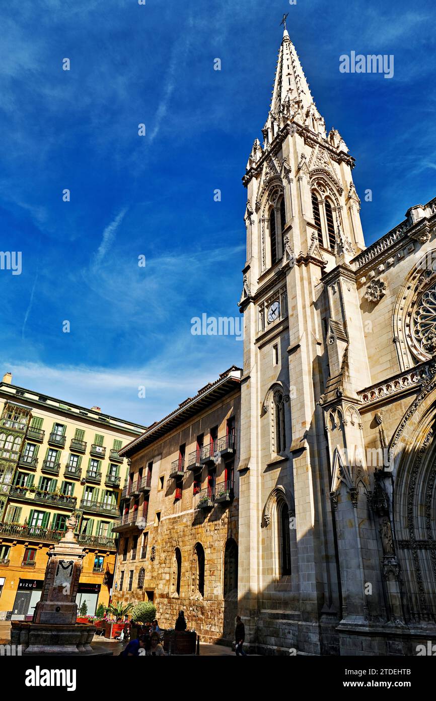 Bilbao Biscay Spain. The Cathedral Stock Photo
