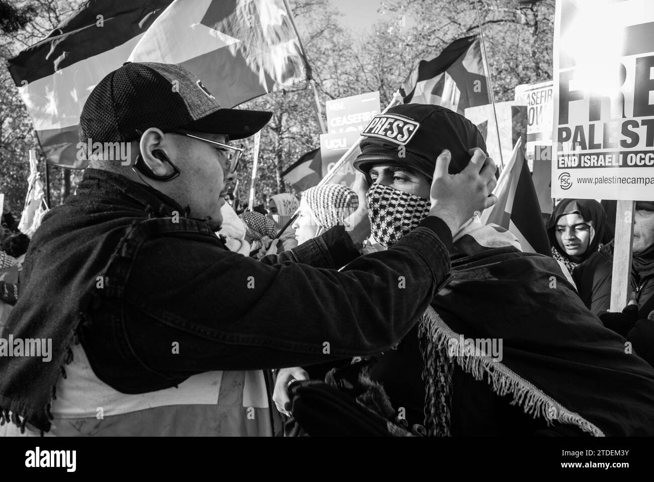 Pro-Palestine demonstration in London / UK Stock Photo - Alamy