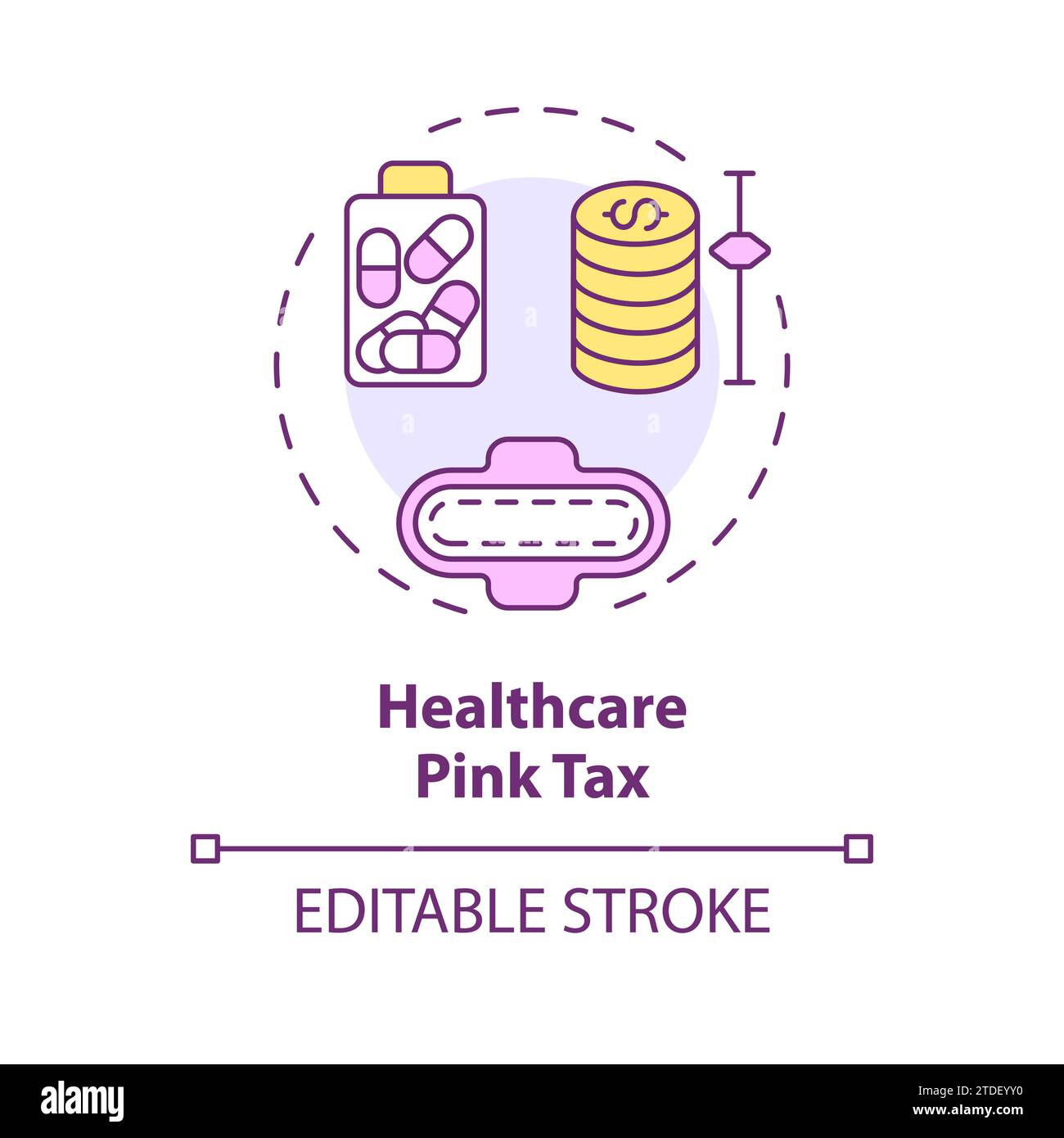 Thin line simple colorful icon concept Stock Vector