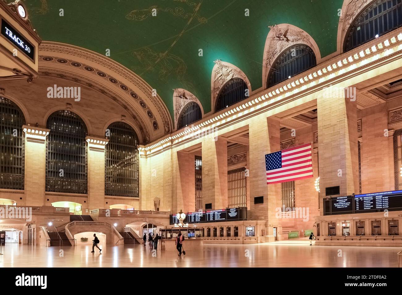 Architectural detail of Grand Central Terminal, third busiest of North America, Midtown Manhattan, New York City, United States of America Stock Photo