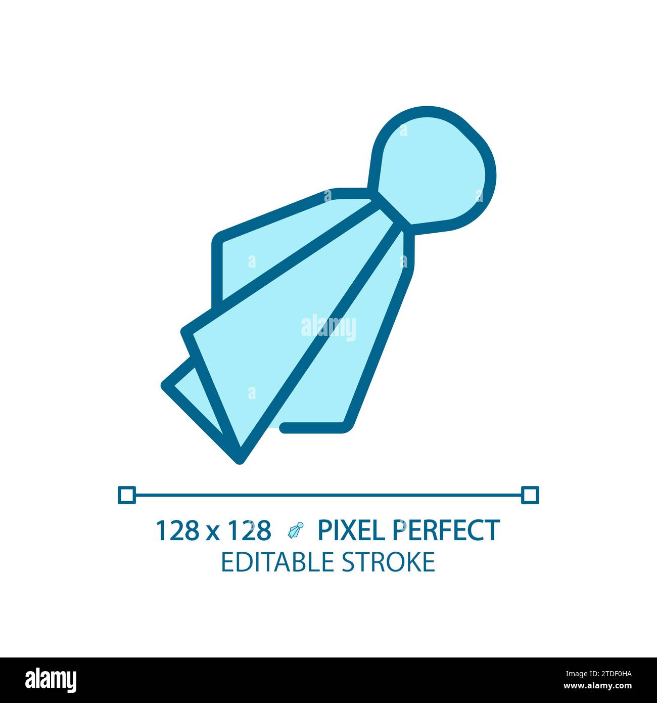 Penalty flag light blue icon Stock Vector