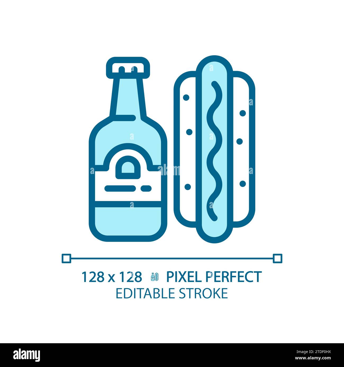 Snack light blue icon Stock Vector