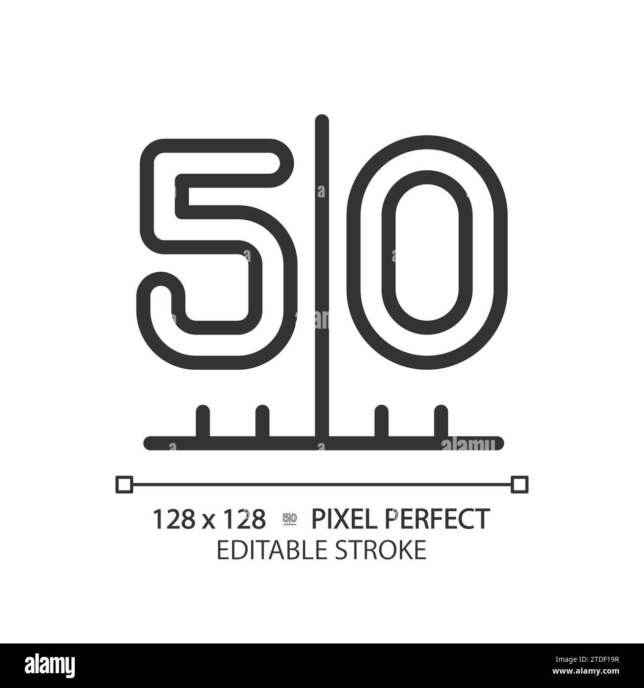 American football field linear icon stock vector image art alamy