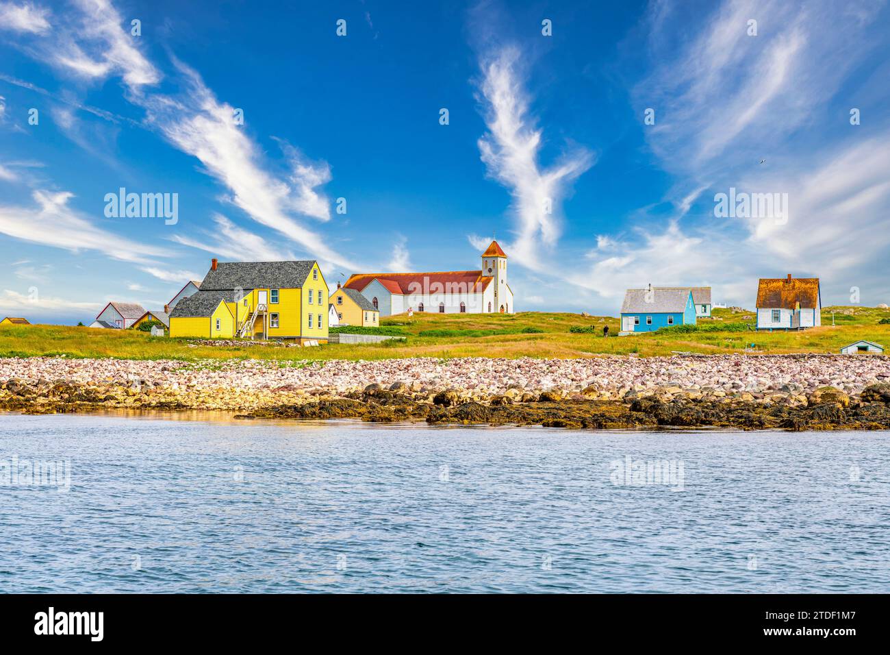 Old fishing houses, Ile aux Marins, fishermen's island, Territorial