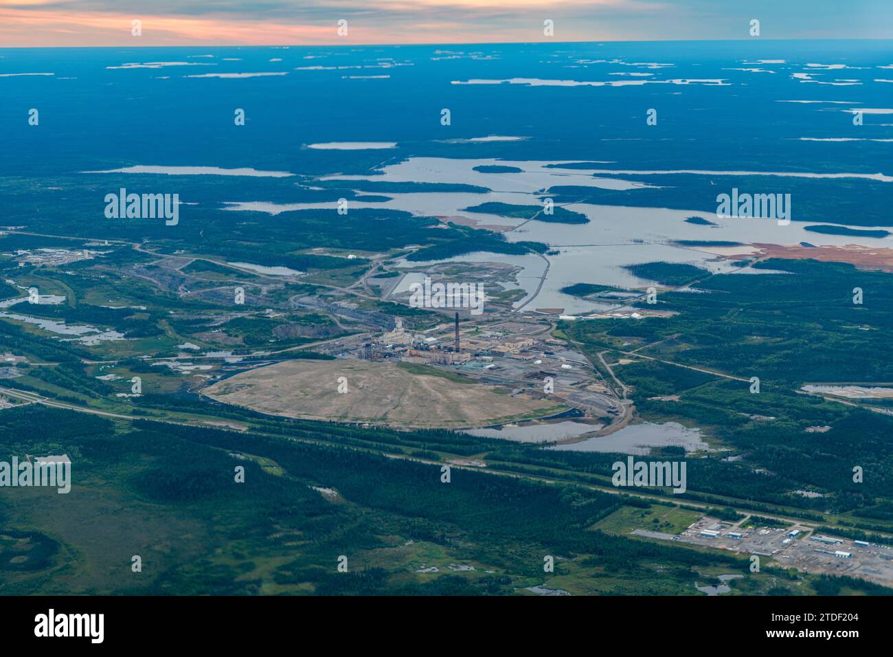 Aerial of Thompson, Manitoba, Canada, North America Stock Photo Alamy