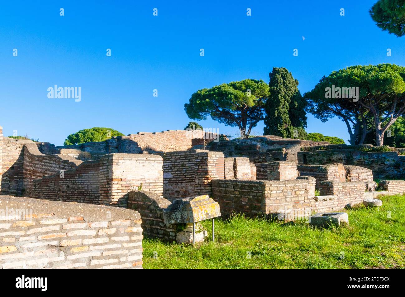 Sacred area of the Republican Temples (Area Sacra dei Templi Repubblicani), Ostia Antica archaeological site, Ostia, Rome province, Latium (Lazio) Stock Photo