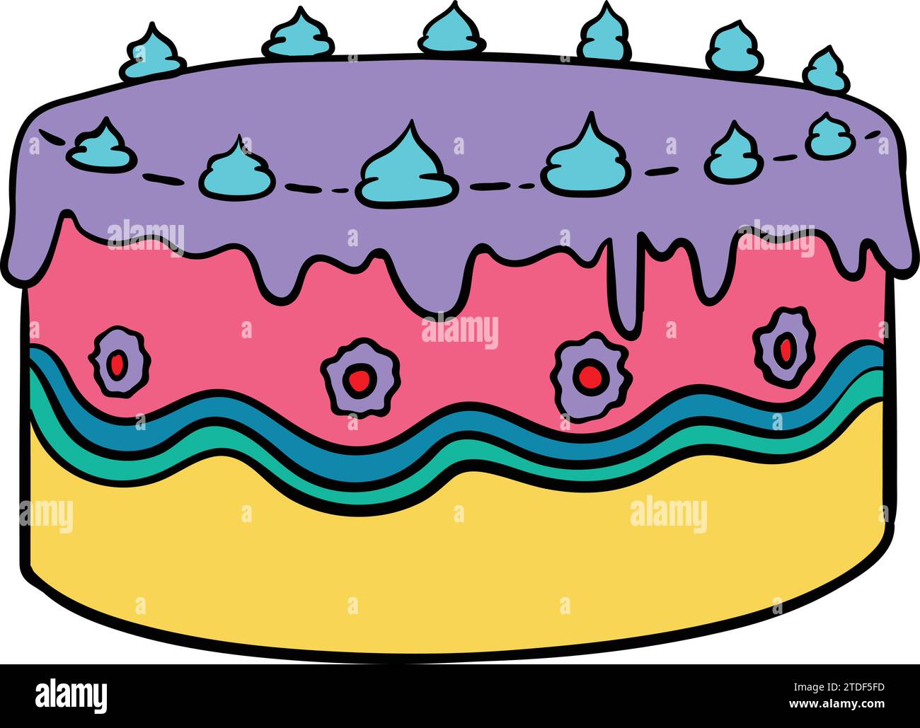 Birthday cake with candles Cake icon. Symbol of the holiday, birthday