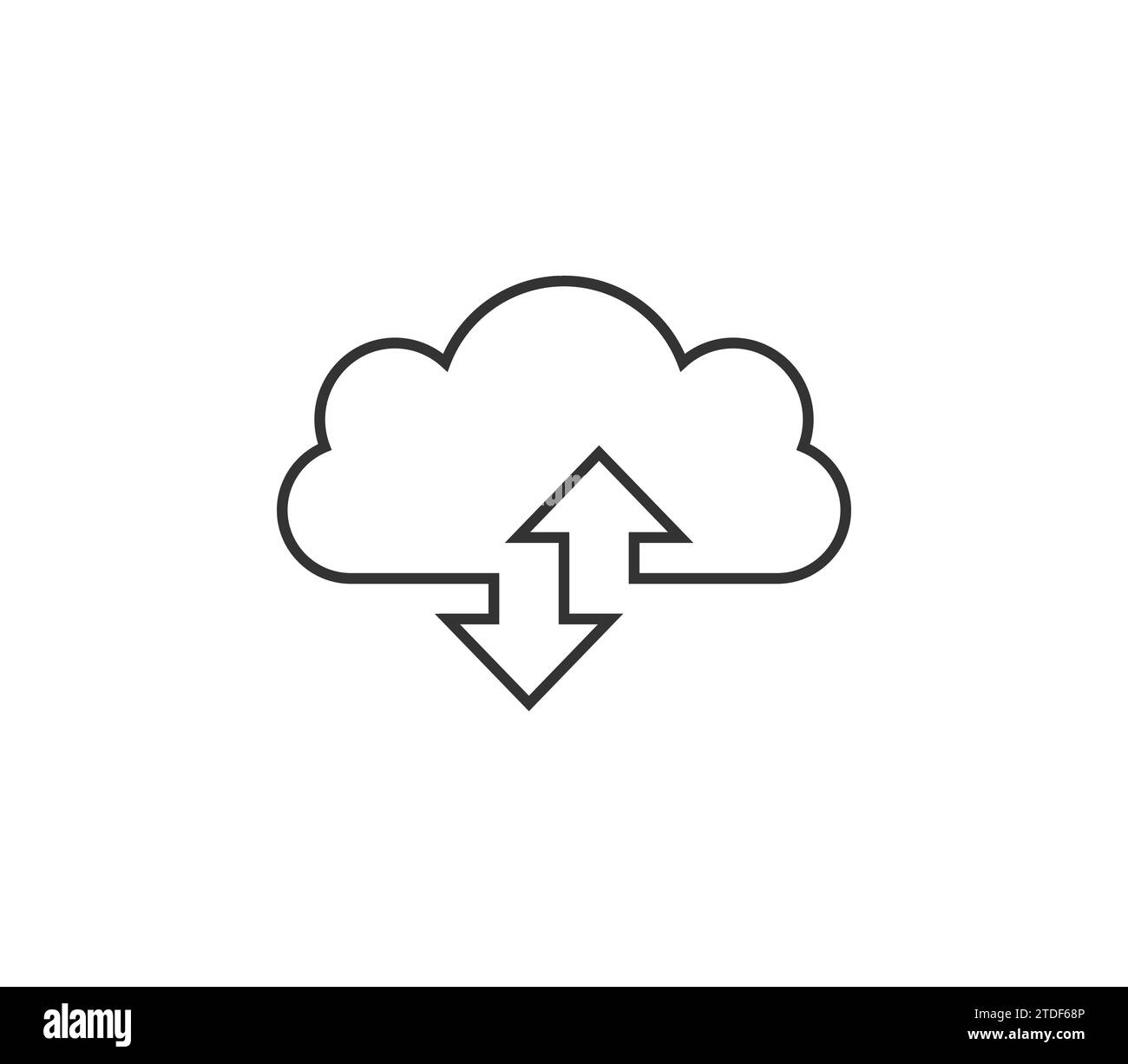 Cloud data icon. Vector illustration. Stock Vector