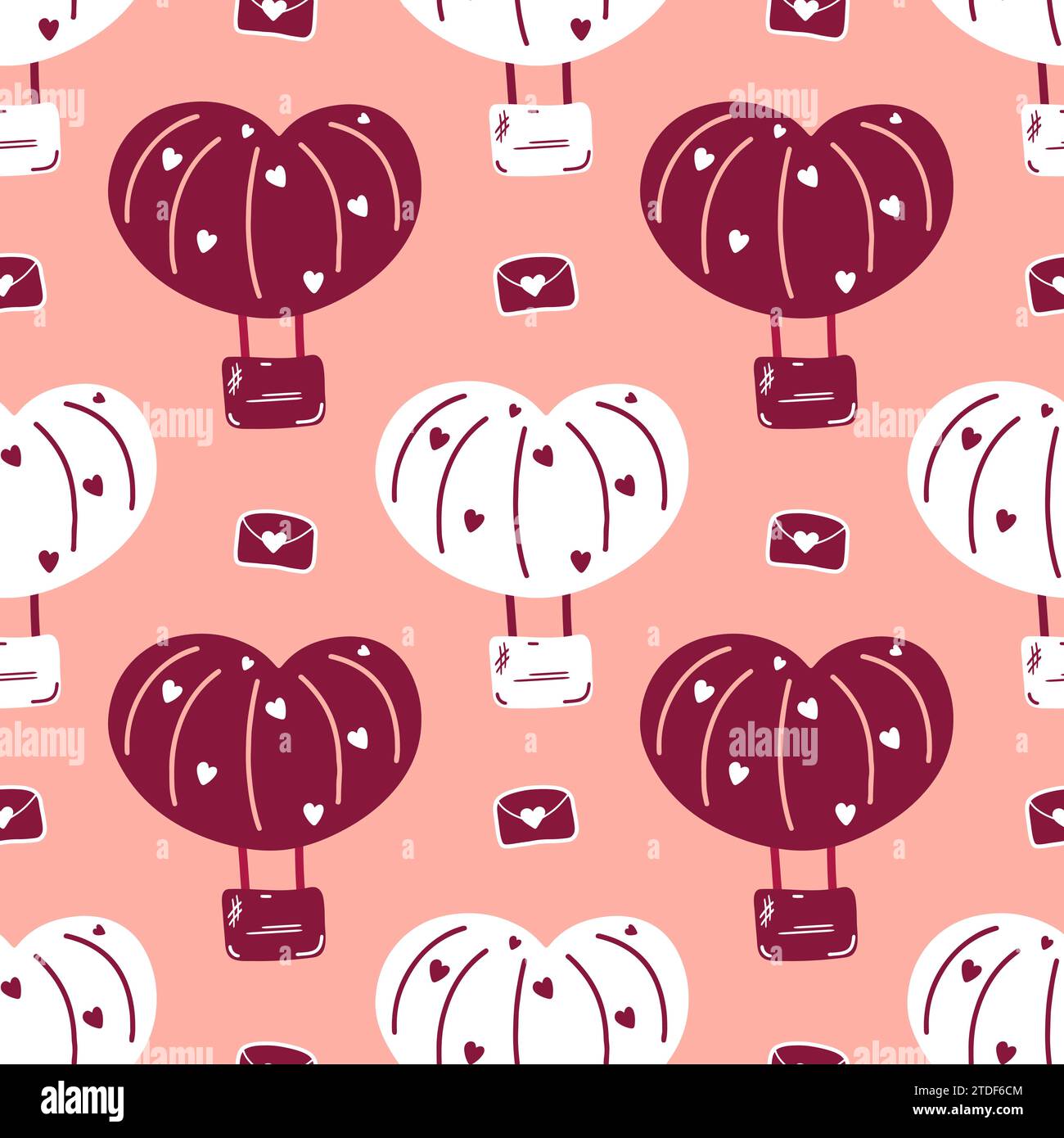 Seamless pink pattern for Valentine's Day Stock Vector