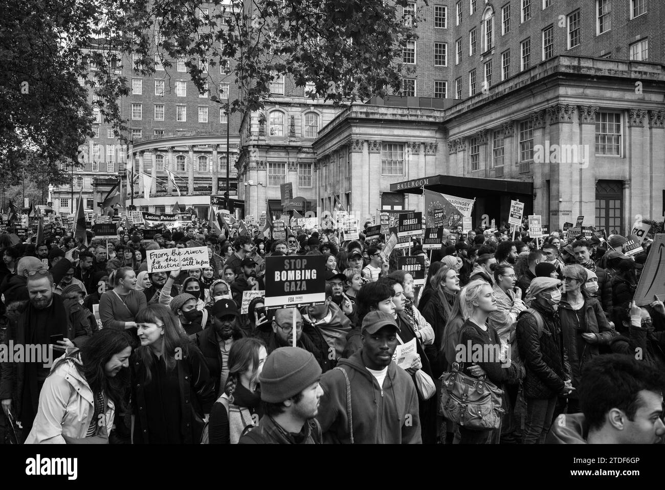 Pro-Palestine demonstration in London / UK Stock Photo - Alamy